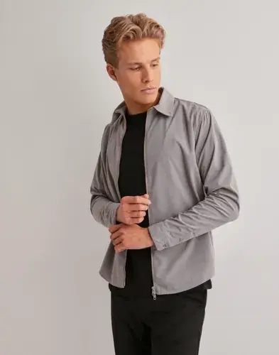 Ciszere Ciszere Aden cord zip Gensere med glidelås Grå