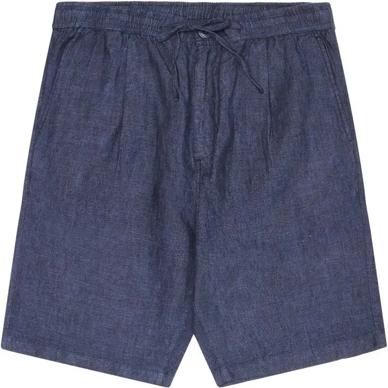 KnowledgeCotton Apparel KnowledgeCotton Apparel Fig Loose Linen Shorts Total Eclipse