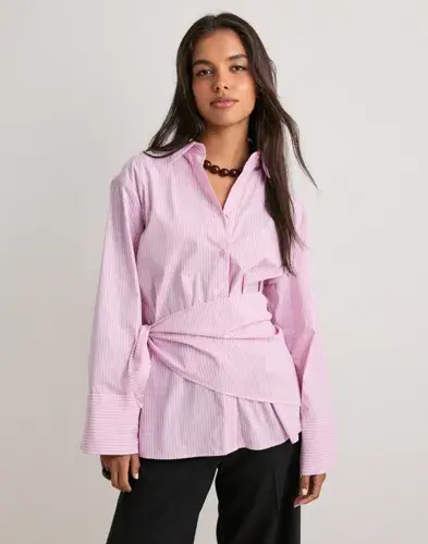 Neo Noir Neo Noir - Rosa - Dita Scarf Stripe Shirt