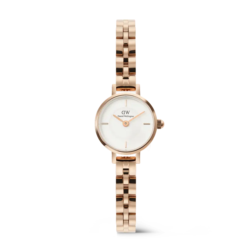 Daniel Wellington Rose Gold 19mm Watch Petite Mini Arch 3-link White | DW