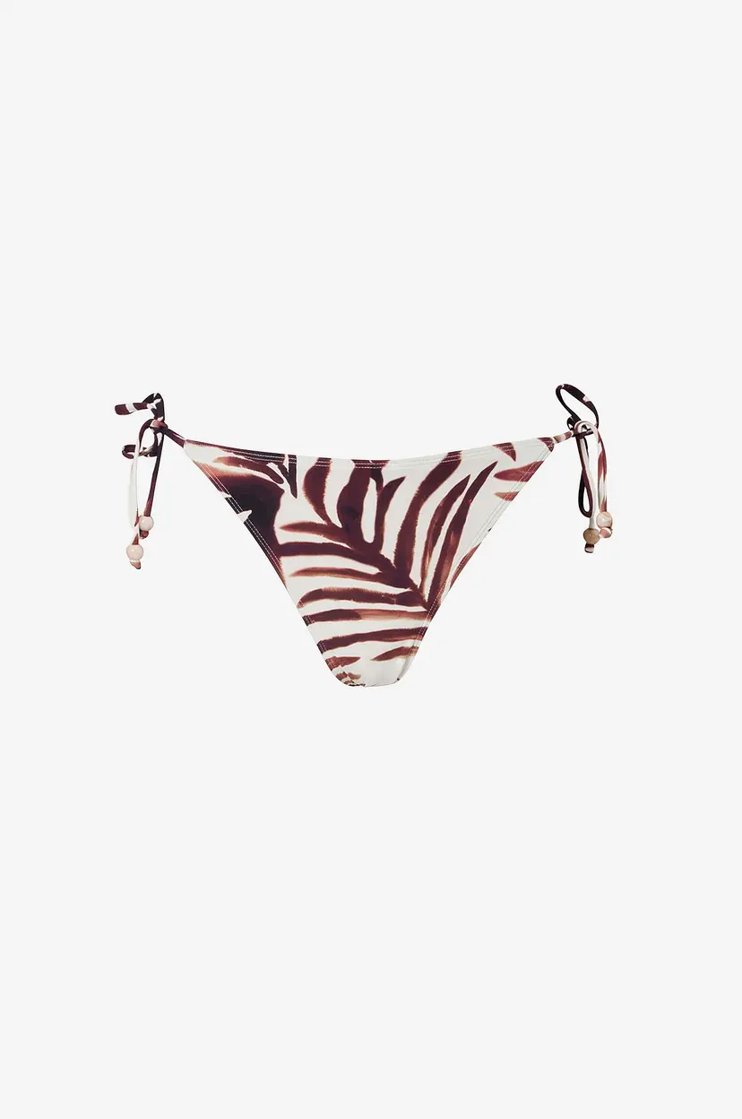By Malina Bikinitruse Sanja Beaded Tie Bikini Bottoms - Brun