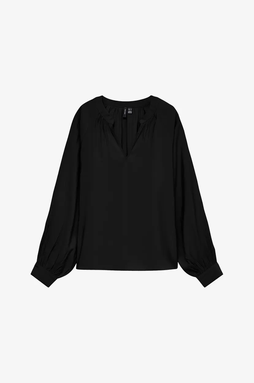 Vero Moda Bluse Vmlouisa Ls Top Wvn - Svart