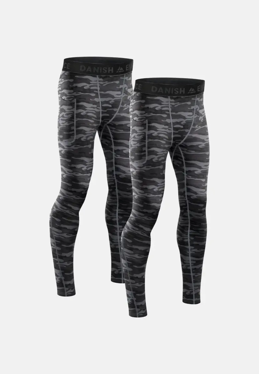 DANISH ENDURANCE KOMPRESSIONSTIGHTS fra DANISH ENDURANCE, Grå Camo, M