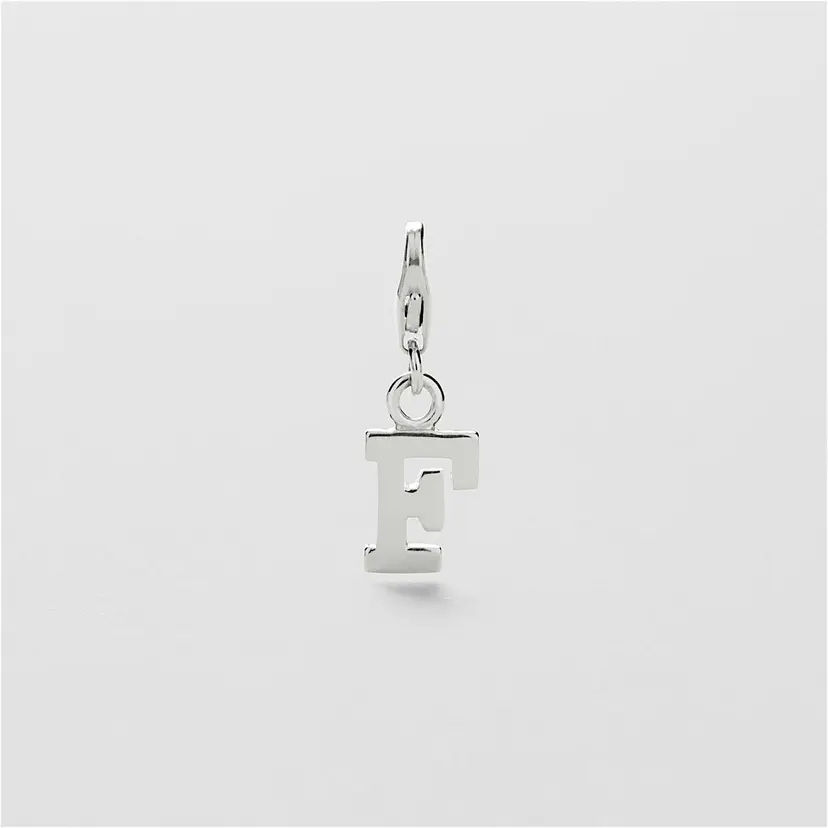 Safira F Letter Charm