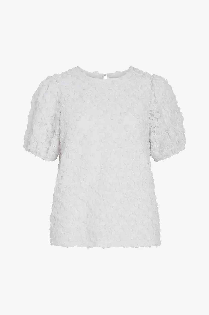 Vila Blondebluse visasha O-neck - Hvit
