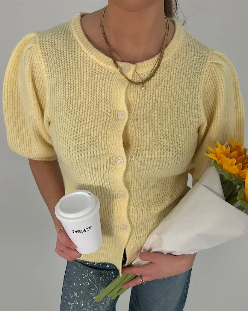Pieces Strikket Cardigan Silly Puff SS