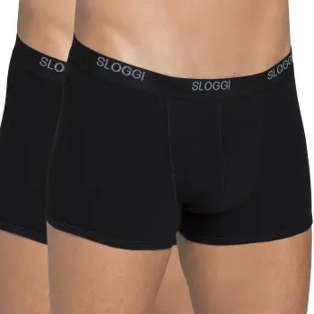 Sloggi Sloggi 2P For Men Basic Short Svart bomull Large Herre