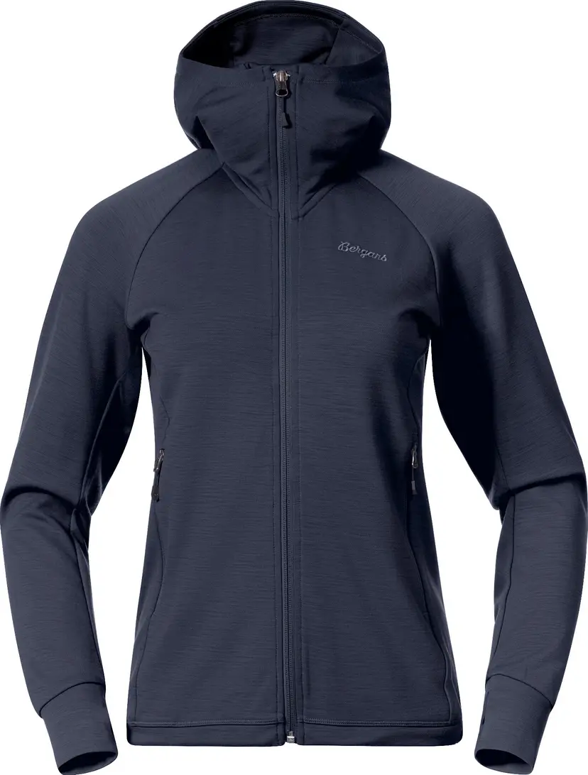Bergans Bergans Women's Rabot Merino Tech Midlayer Hoodie Navy Blue