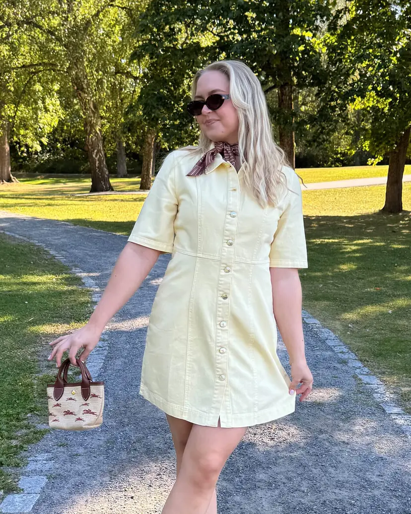 Vero Moda Denimkjole Daisy - Gul - Str L