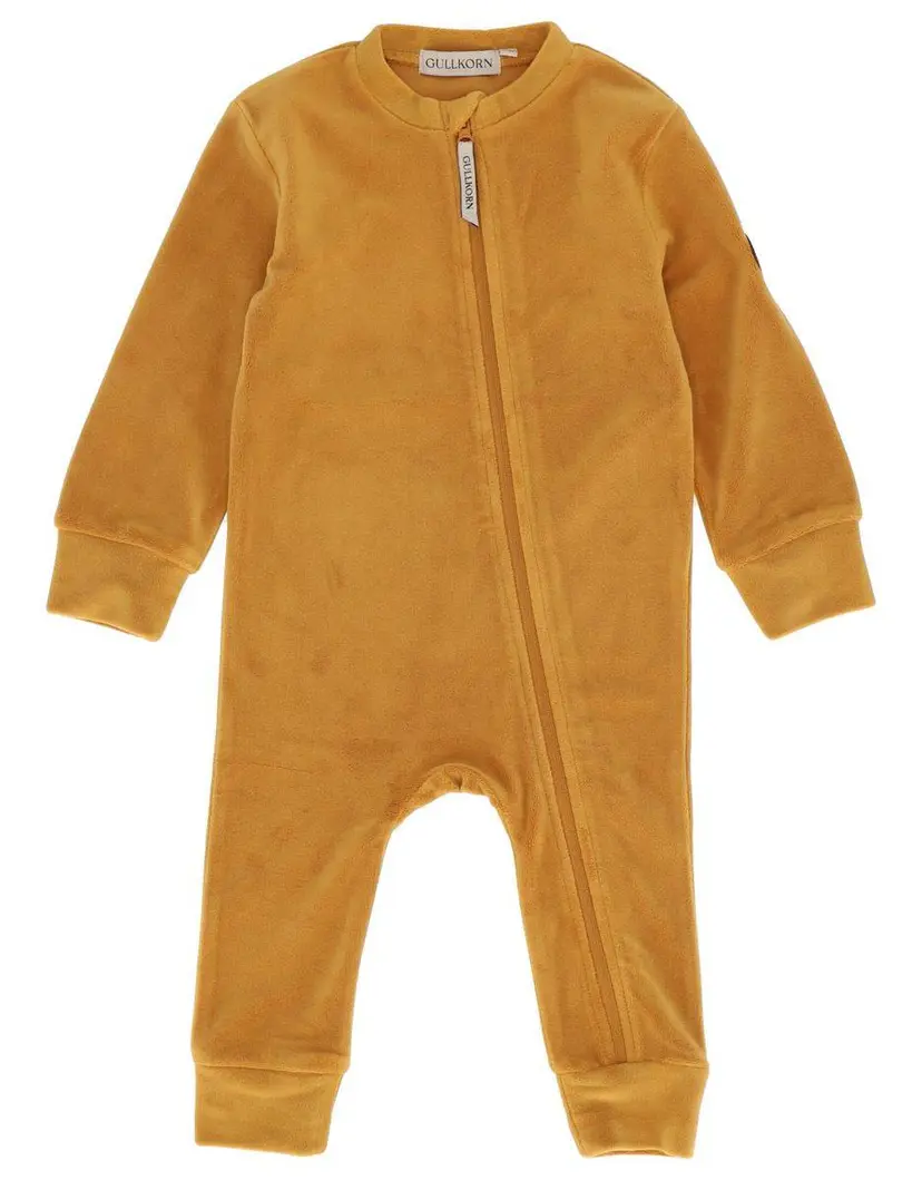 Gullkorn Gullkorn Fleecedress Baby Sennep (62 / 3 mnd)