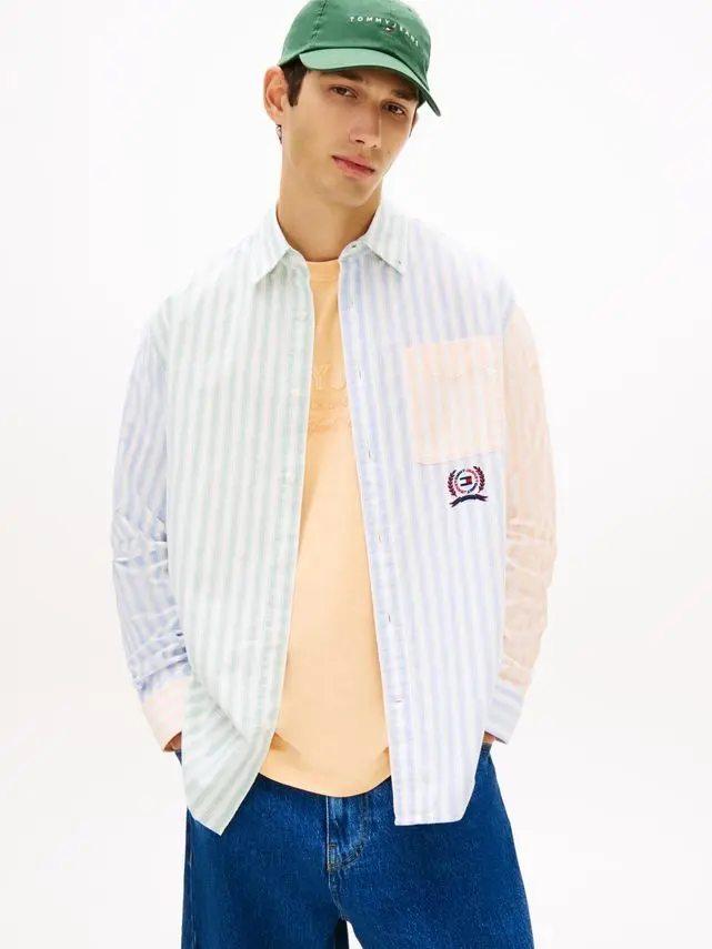 Tommy Jeans TJM RLX OXFORD FUN STRIPE SHIRT