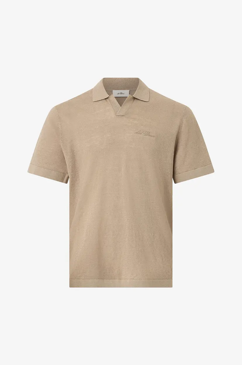 Les Deux Pologenser Emmanuel Knit Polo - Natur