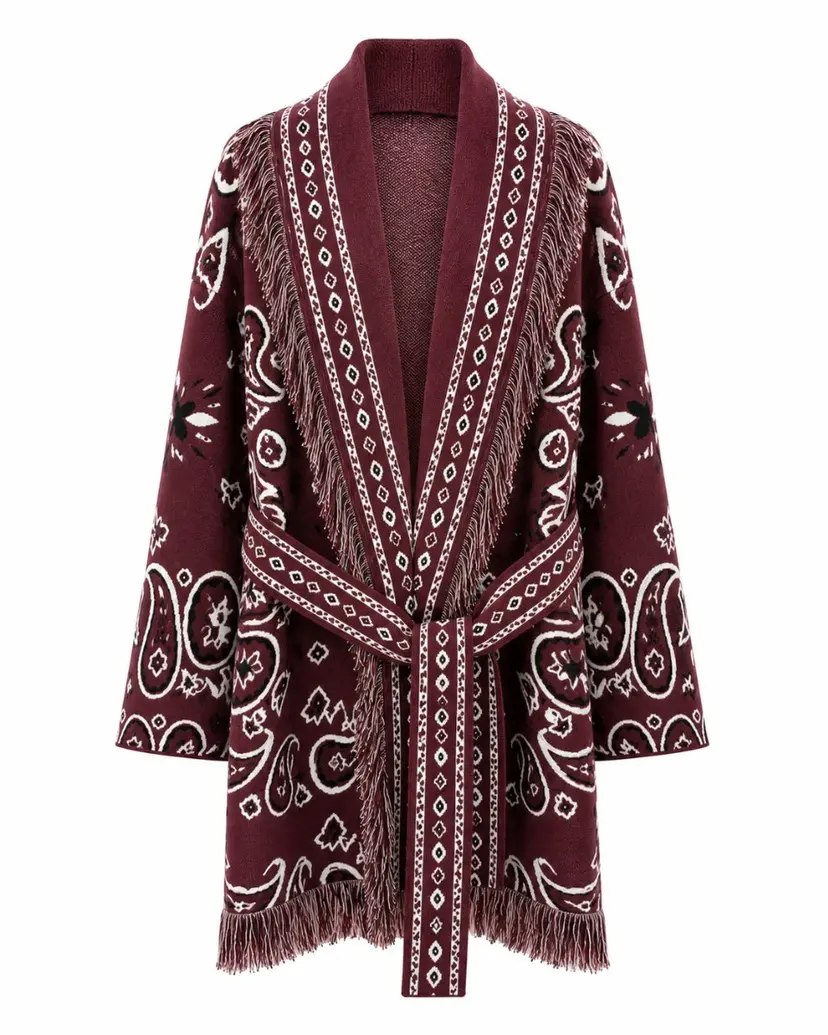 From Paris With Love Frynsejakke Burgundy