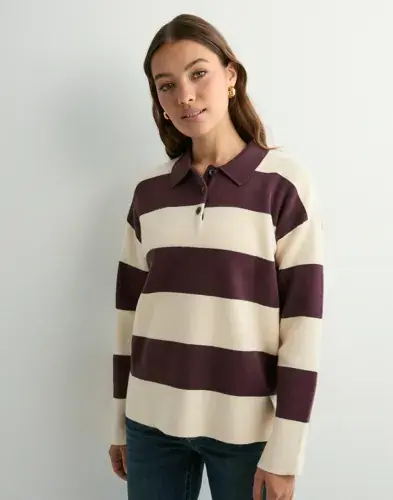 Vero Moda Vero Moda - Rød - Vmsaba Poloneck Ls Pullover