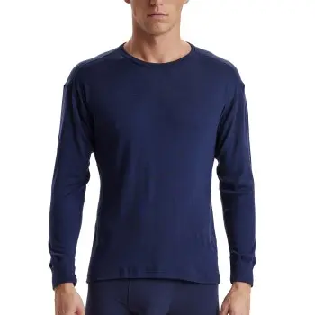 JBS of Denmark JBS Wool Long Sleeve T-Shirt Marine ull Large Herre