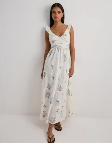 Vero Moda Vero Moda - Blomstrete - Vmdicthe Sl Frill Ankle Dress Wvn G