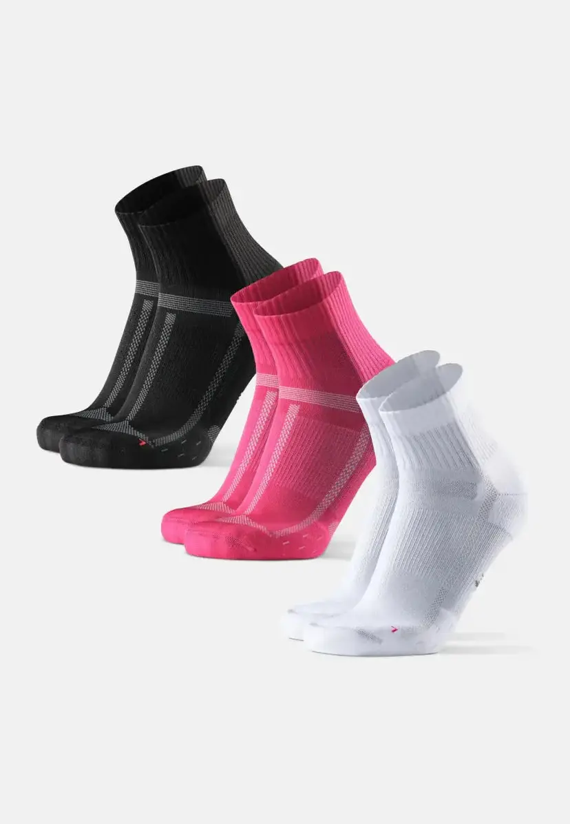 DANISH ENDURANCE DANISH ENDURANCE LONG DISTANCE RUNNING QUARTER STRØMPER Sort | Pink | Hvid 35-38