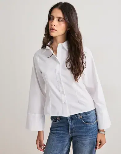 Neo Noir Neo Noir - Hvit - Rosa Oxford Shirt