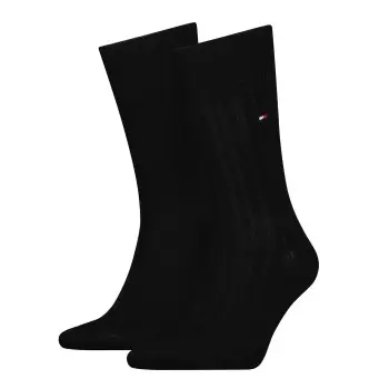 Tommy Hilfiger Tommy Hilfiger Strømper 2P Fil D Ecosse Rib Socks Svart Str 39/42 Herre
