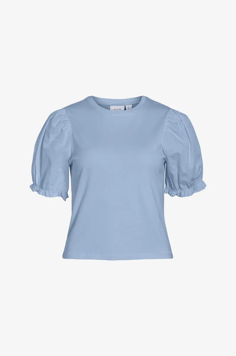 Vila Bluse viRifa O-neck Top - Blå