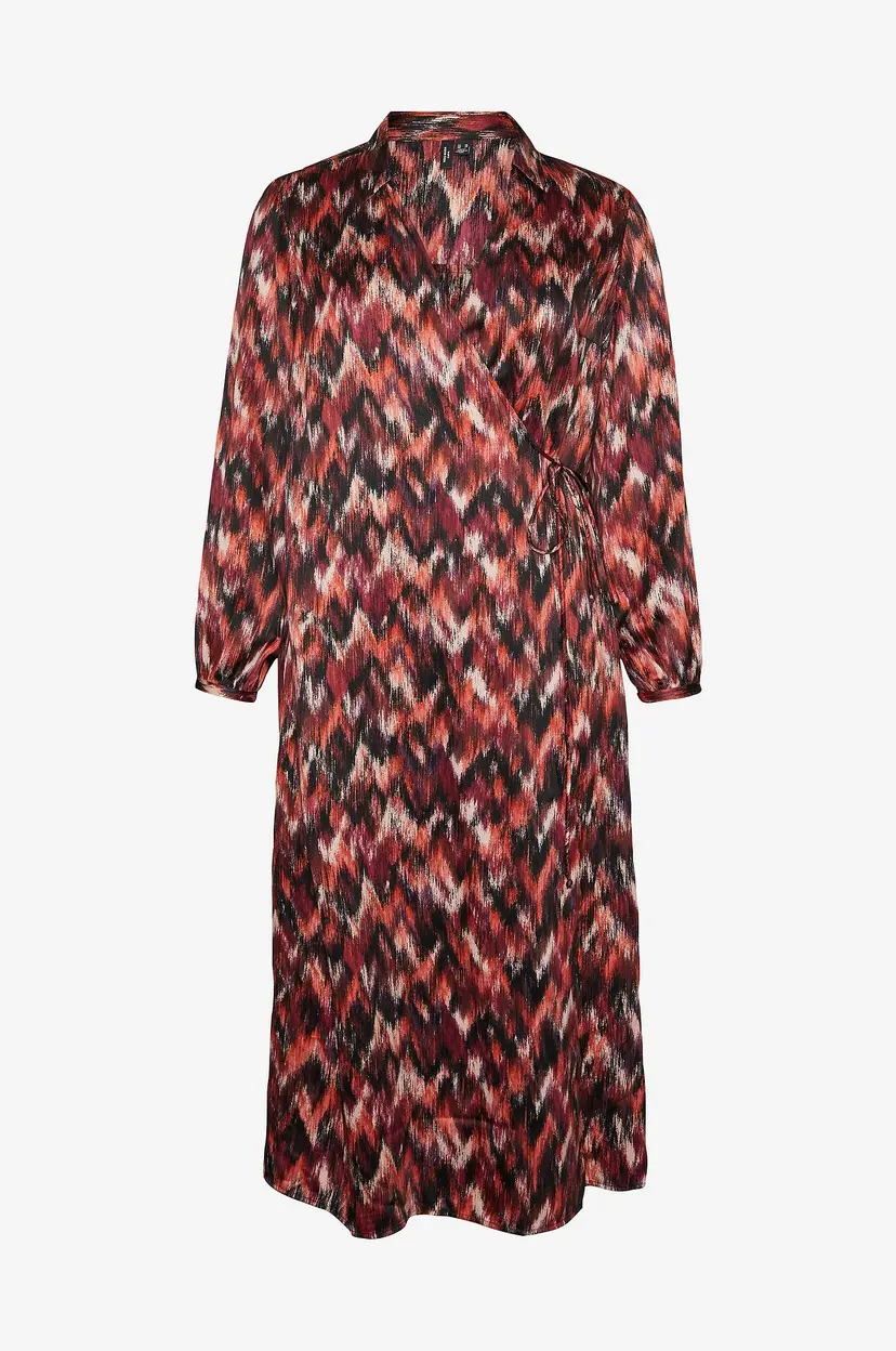 Vero Moda Curve Omslagskjole vmcOlympia L/S 7/8 Wrap Dress - Lilla