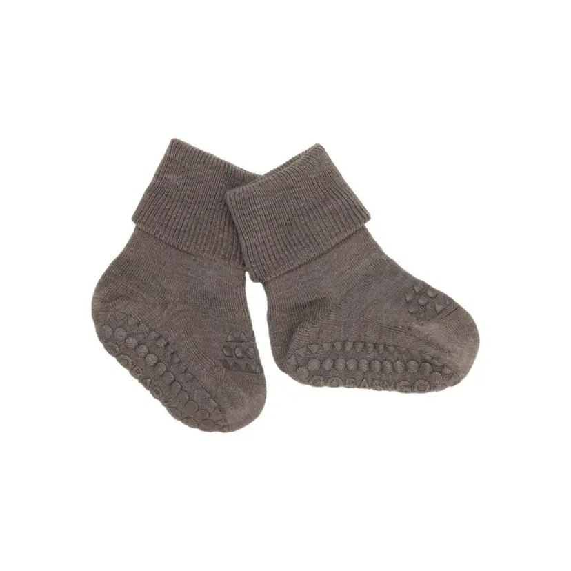 GoBabyGo GoBabyGo - Ullsokker Merino Antiskli Brown Melange