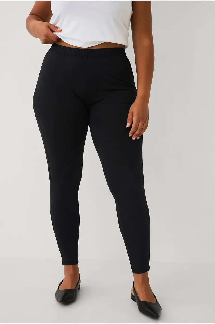 Ellos Plus collection Ankellange leggings - Svart