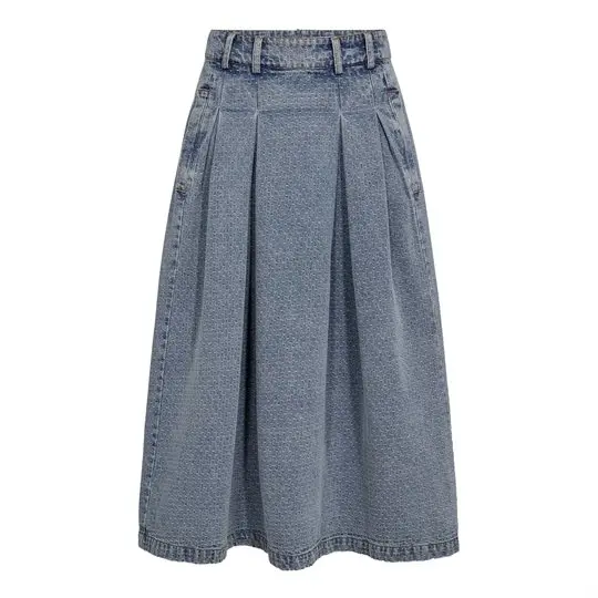 Co Couture Co' Couture - Lova Anya Pleat Skirt - Denim Blue
