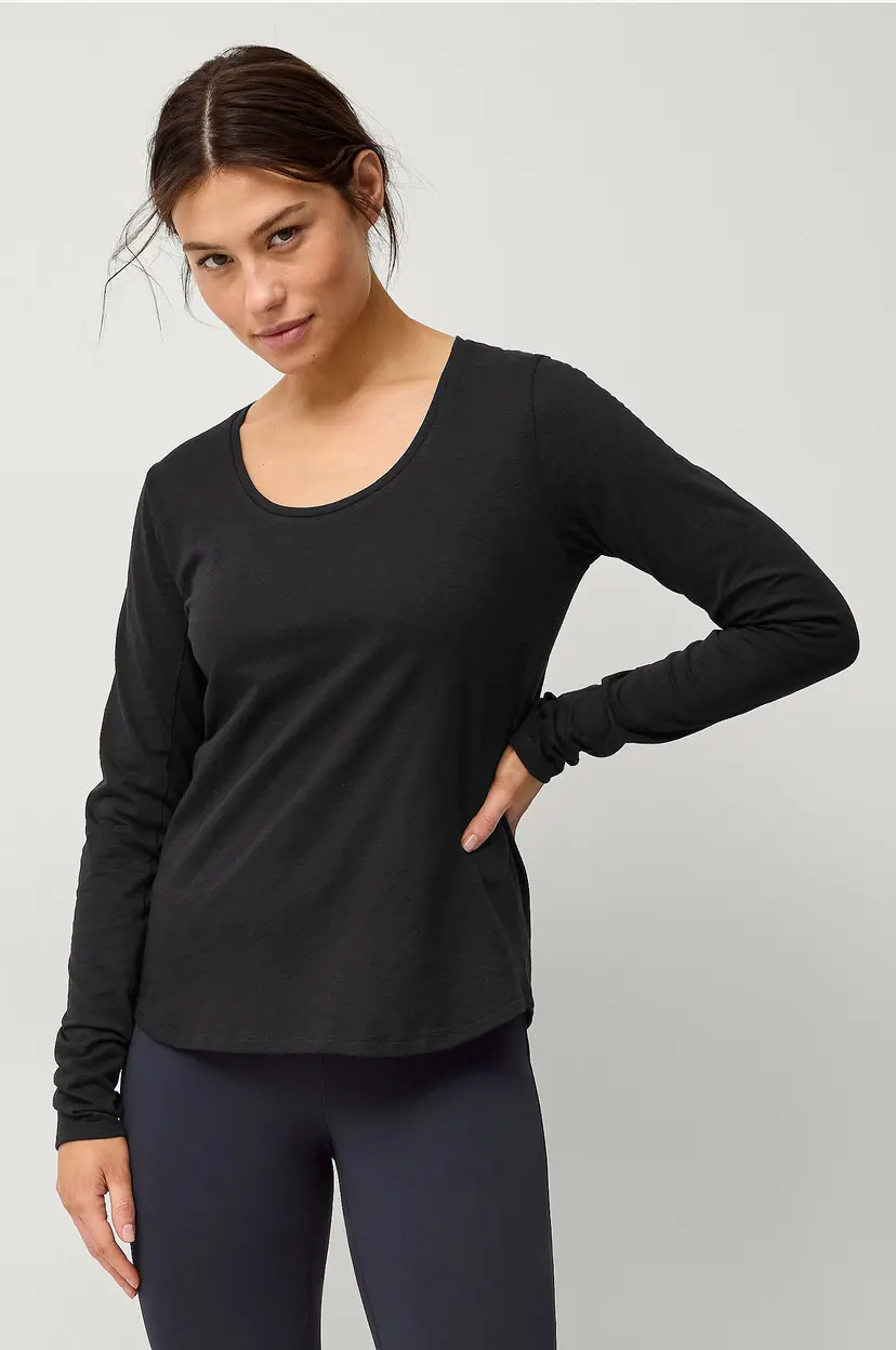Ellos STUDIO Treningstopp Studio LS Tee Soft - Svart