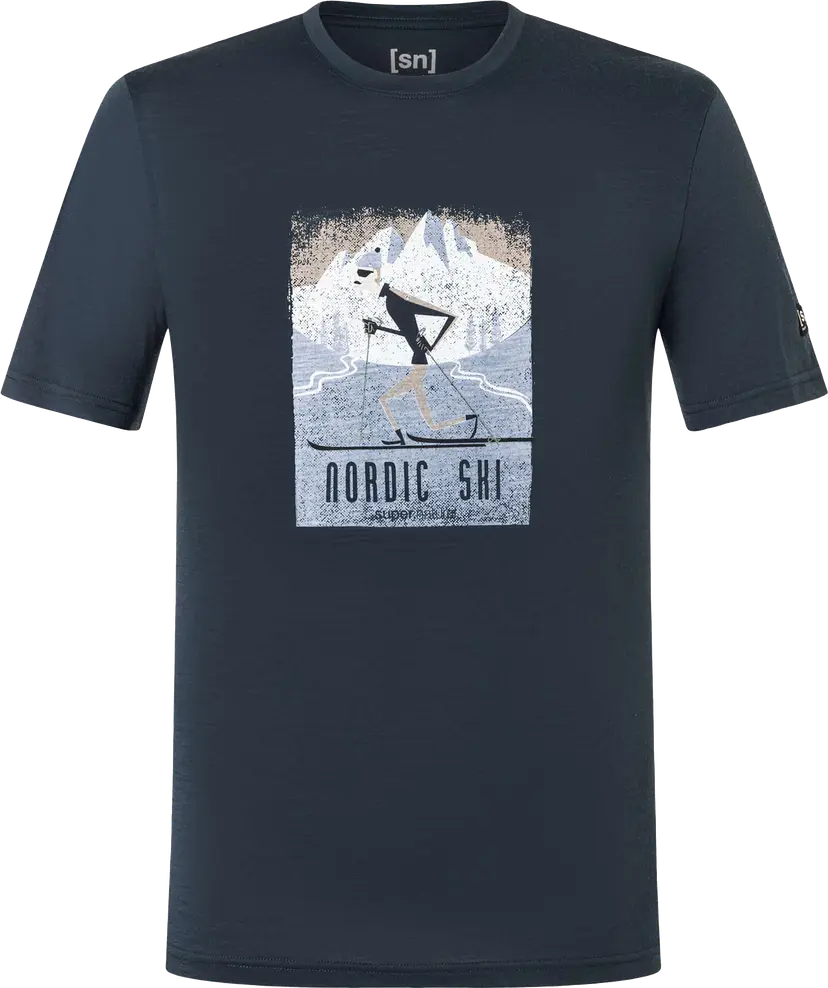 Super.Natural super.natural Men´s Nordic Ski Tee Blueberry/various