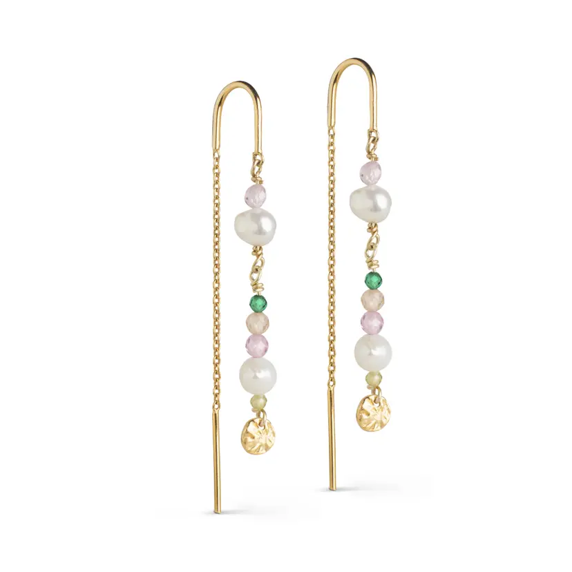 Enamel Enamel - Sofia Light Pink ørehænger i forgyldt - E282G-LightPink