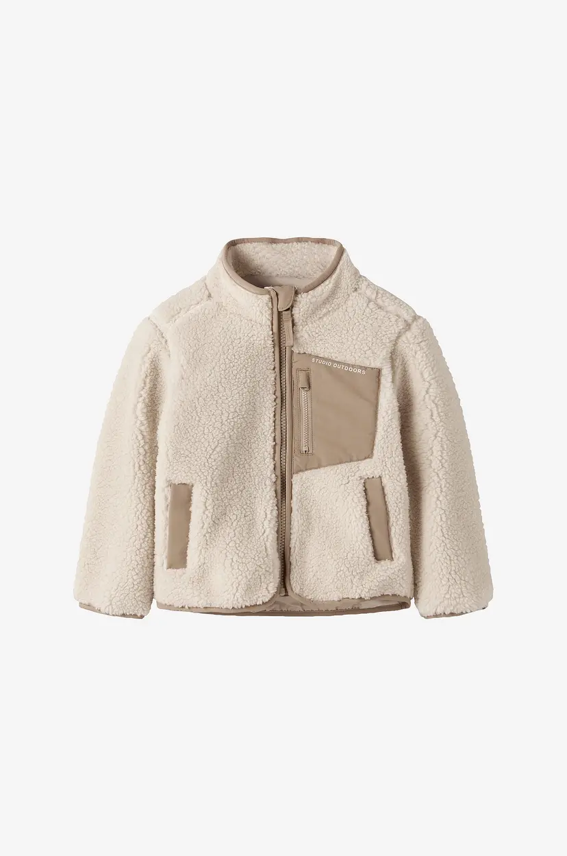 NAME IT Fleecejakke Nmnmattia Sherpa Jacket Pb1 - Beige
