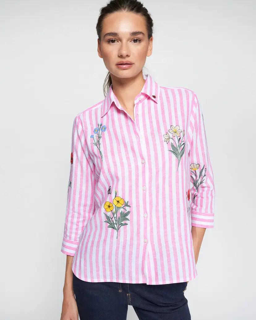 VilaGallo VilaGallo CMSARA EMB Rose Shirt