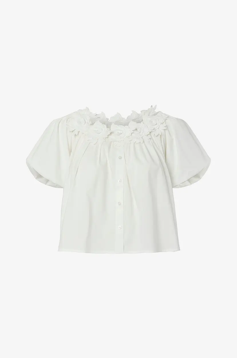 Y.A.S Bluse yasManly Off-shoulder 2/4 - Hvit
