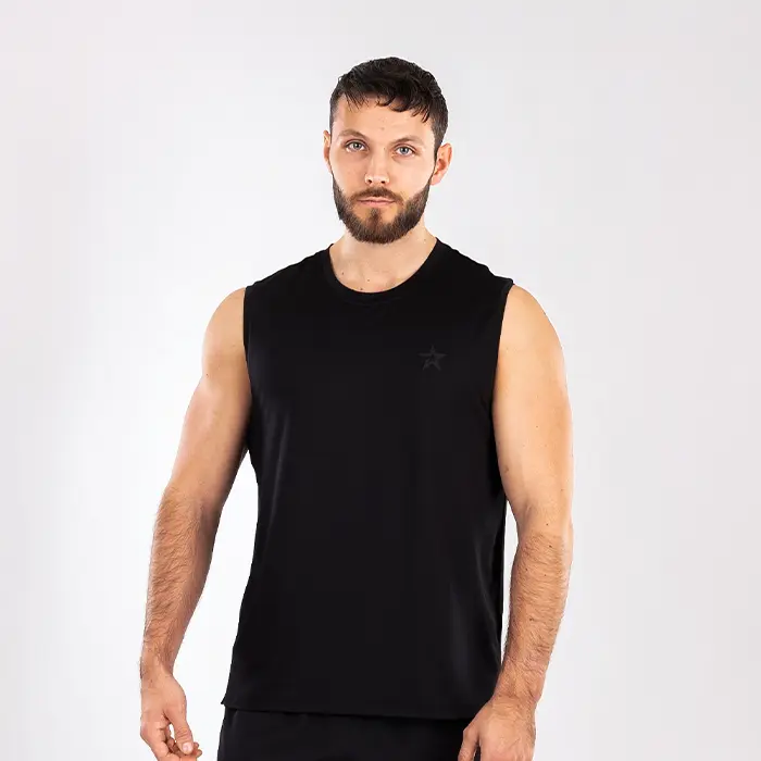 Star Wear Mesh-topp Svart