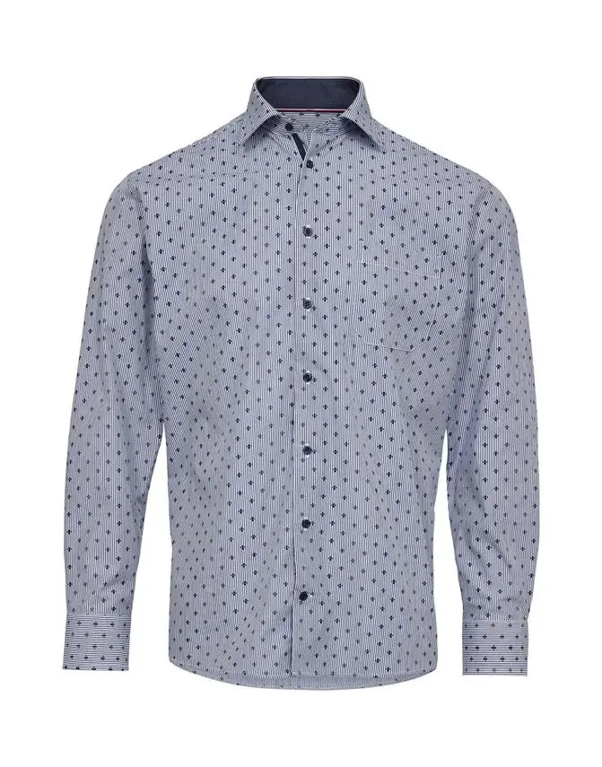 Black Blue Regular fit l/s shirt