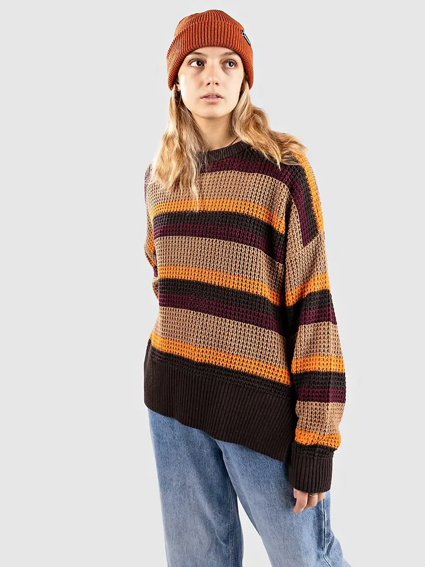 Passenger Passenger Reflection Stripey Jumper Strikket genser brun