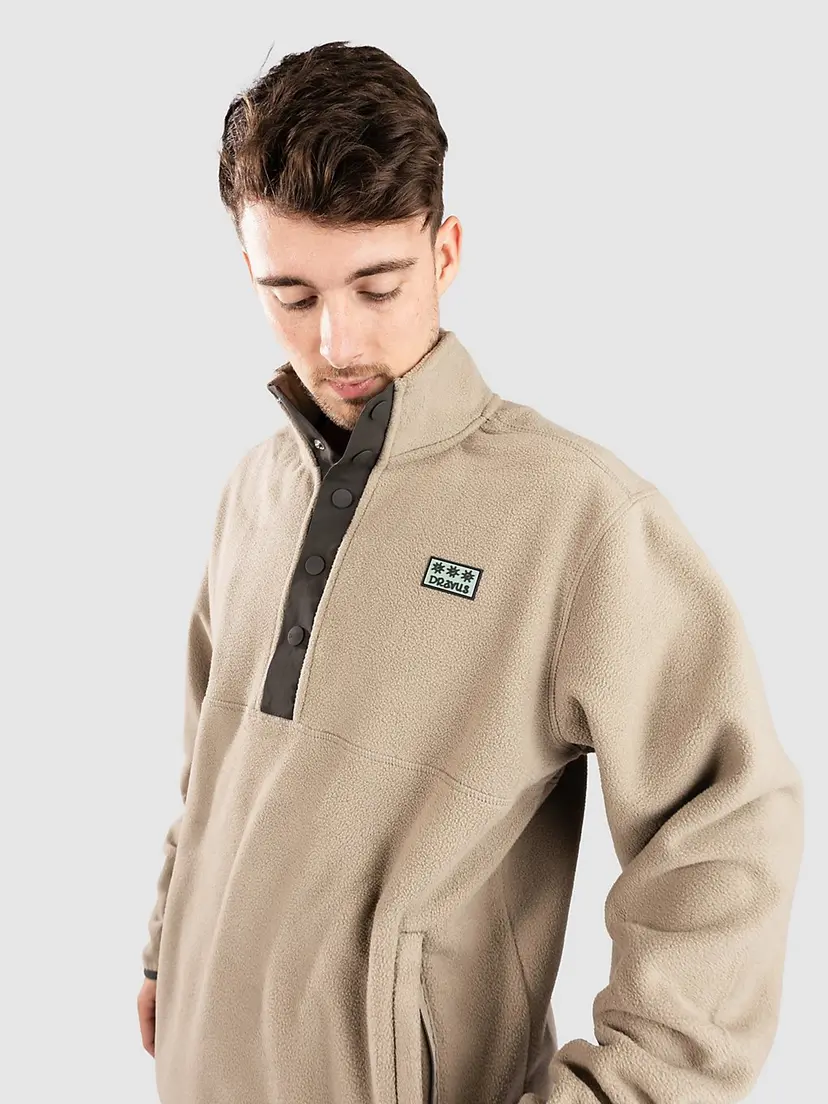 Dravus Dravus Echo Half-Zip Fleecegenser brun