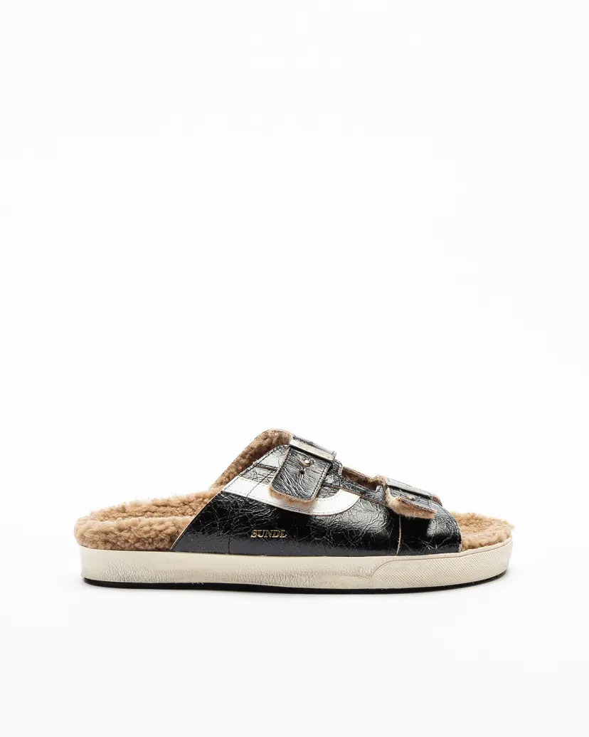 Hidnander Hidnander MH315 Black Slide sandals