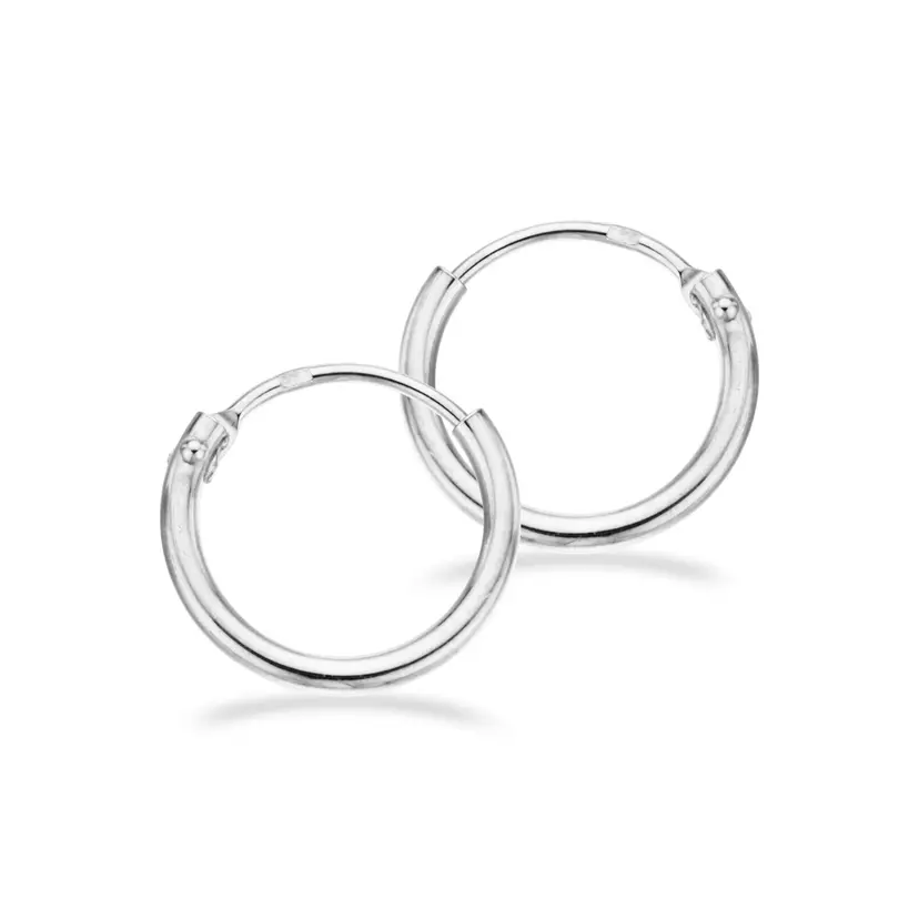 Scrouples Scrouples- Sølv creoler 11mm med vip lås - 190002