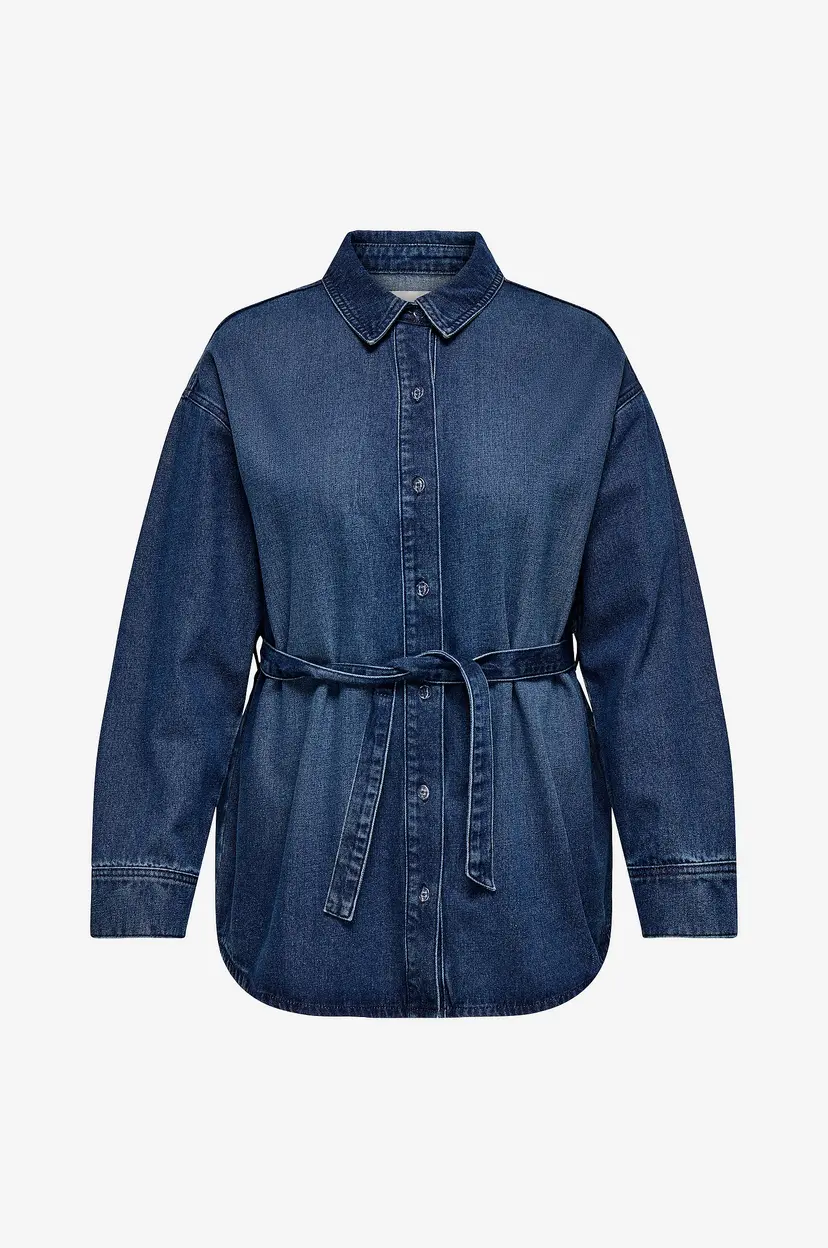 Only Carmakoma Denimskjorte carAne - Blå