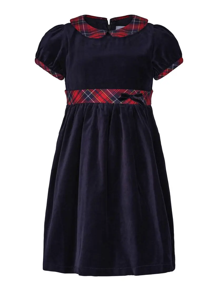 Vilje & Ve Vilje & Ve  Hanna Dress Velvet Navy (80 / 1 år)