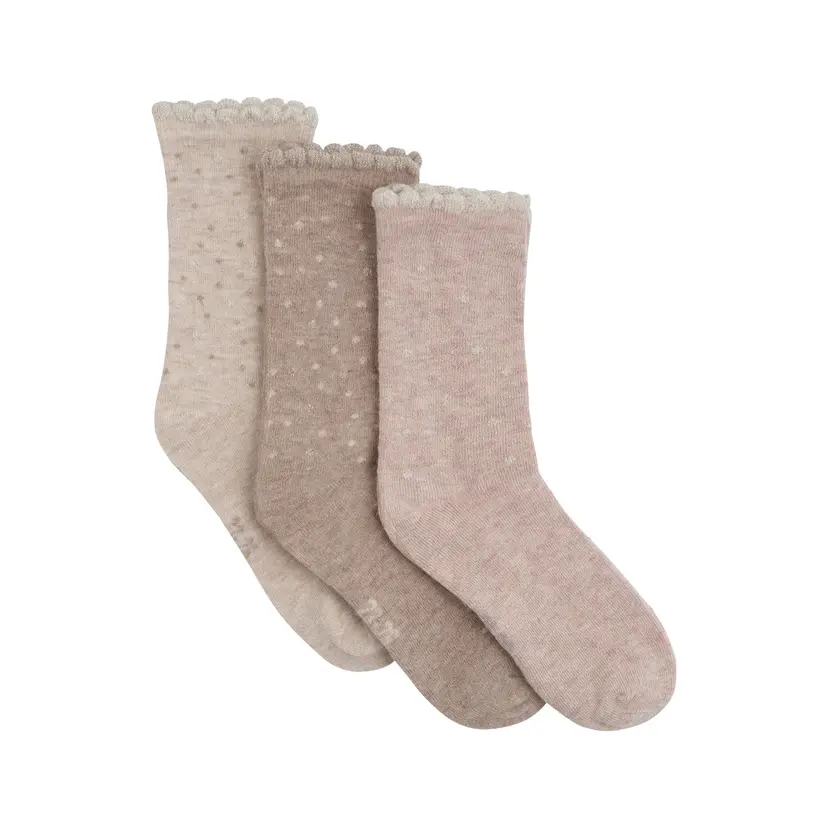Minymo Minymo - Sokker 3-pk i Ull Burnished Lilac