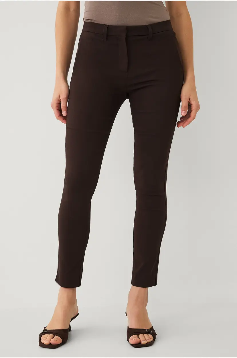 Ellos Collection Flexy Slim fit bukser i superstretch - Brun