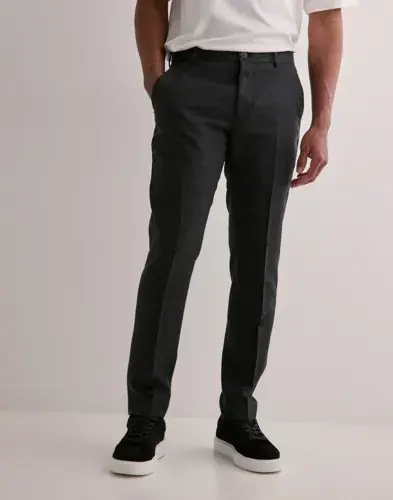 Selected Men Selected Men Slhslim-Oasis Linen Trs Noos Linbukser Svart