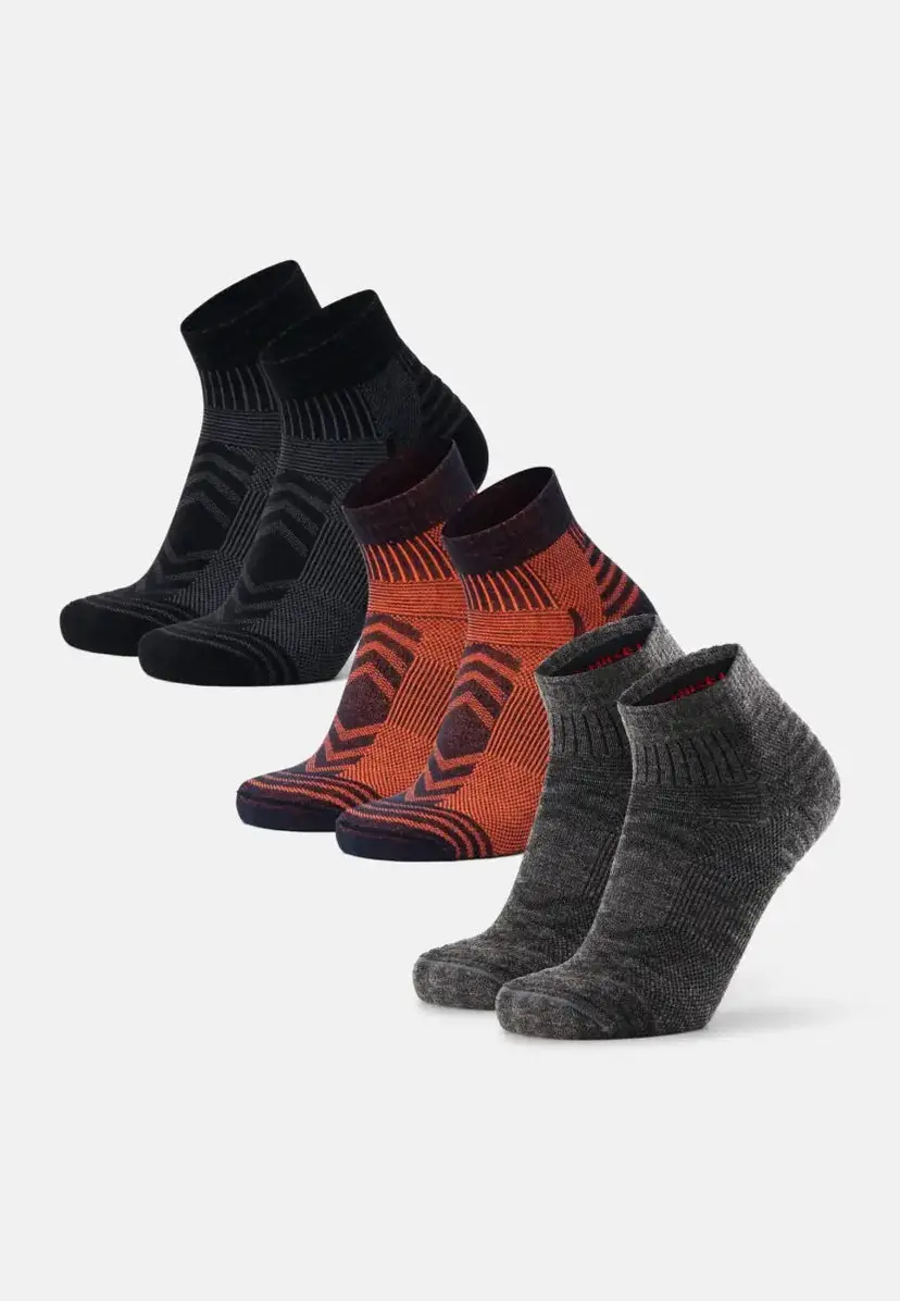 DANISH ENDURANCE DANISH ENDURANCE LIGHT LOW-CUT VANDRESTRØMPER, Navy Blå/Orange | Sort | Grå, 39-42