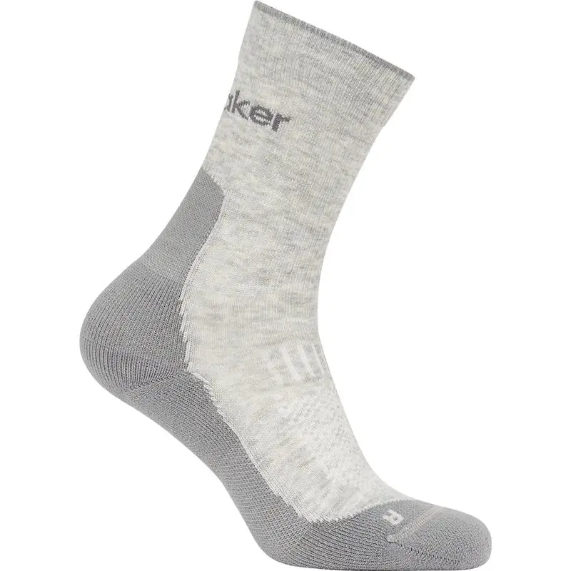 Icebreaker Icebreaker Men Merino Hike+ Light Crew Blizzard Hthr/Alloy