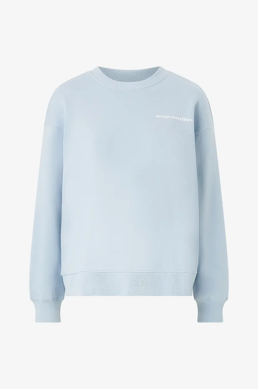 Gina Tricot Collegegenser Embroidery Sweater - Blå