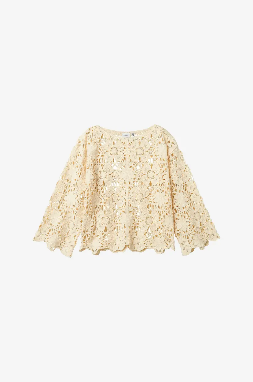 NAME IT Topp nkfFenrun LS Knit - Beige