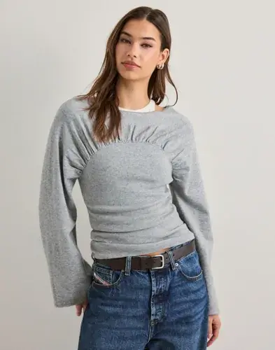 Neo Noir Neo Noir - Grå - Kaiba Knit Blouse